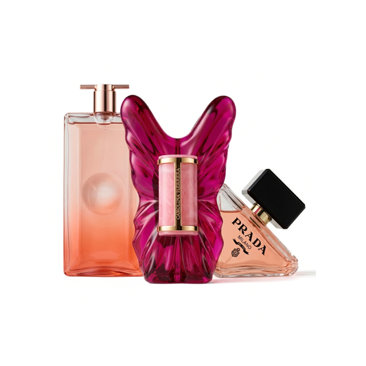 Комплект от 3 парфюма | Idôle от Lancôme, Carolina Herrera La Bomba, Prada Prada PARADOXE 100 ml