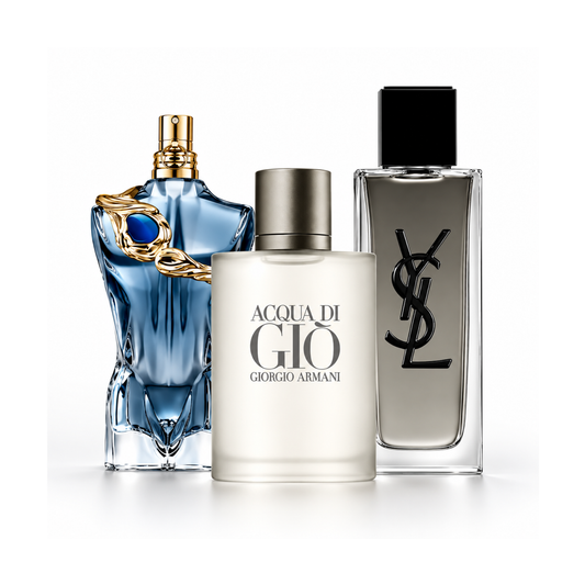 Комплект от 3 парфюма | Le Beau Narcisse Eau de Parfum – 125 ml | Acqua di Giò Eau de Toilette Giorgio Armani – 200 ml | MYSLF Eau de Toilette Intense YSL – 100 ml